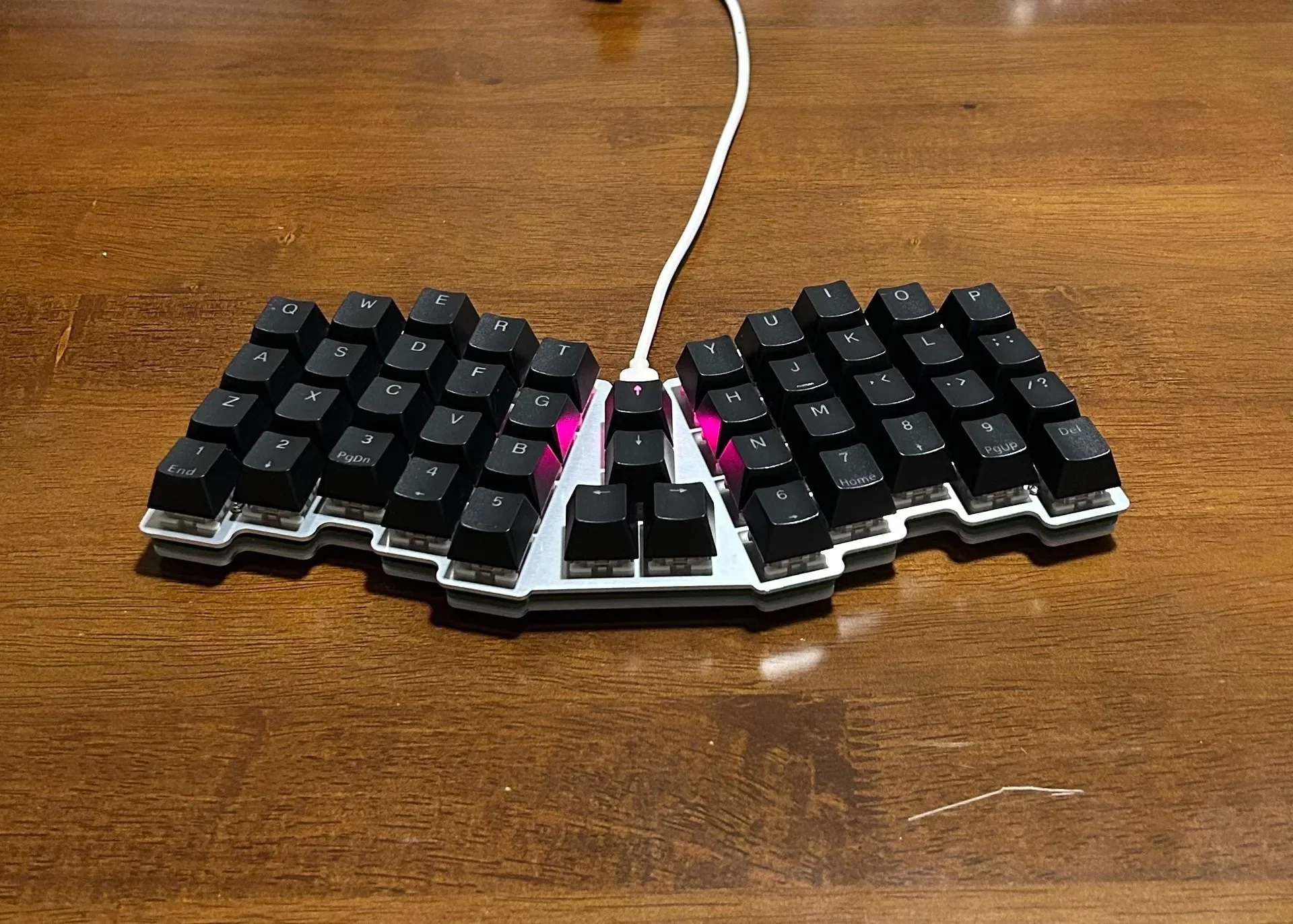 X2 Keyboard mekanis Atreus 44 tombol ergonomis RGB kabel Keyboard Kit QMK Hot Swap VIAL Sandwich Aluminium Keyboard Teclado