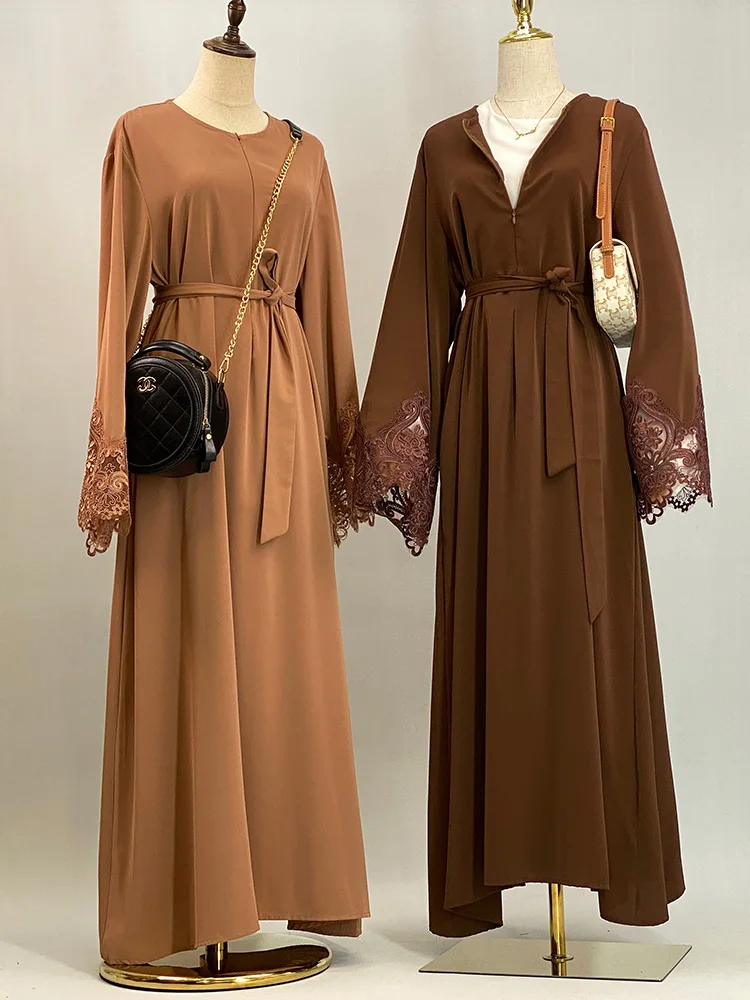 عباية إسلامية جديدة فستان سهرة طويل للنساء في دبي قفطان مغربي للأم بسحاب أمامي تصميم Nida فستان نسائي فساتين تركية