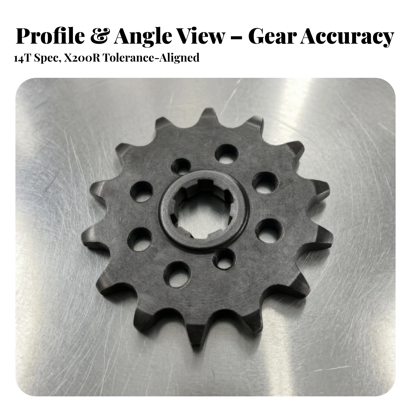 14T Front Sprocket Precision-Machined Motorcycle Sprocket with 14 Teeth Chromoly All-Metal for Mechanics, Drivetrain Tuning