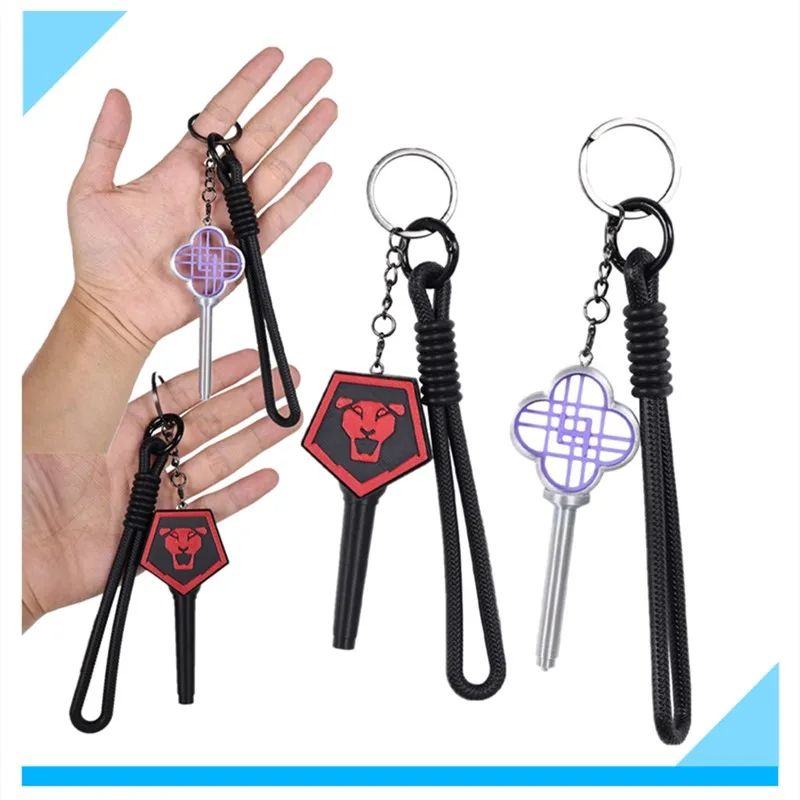 

Demons Jinu Boys Cheer Stick Keyring Pendant 2025 Hunters Rumi Coaplay Keychain Halloween Carnival Costume Accessories Gifts
