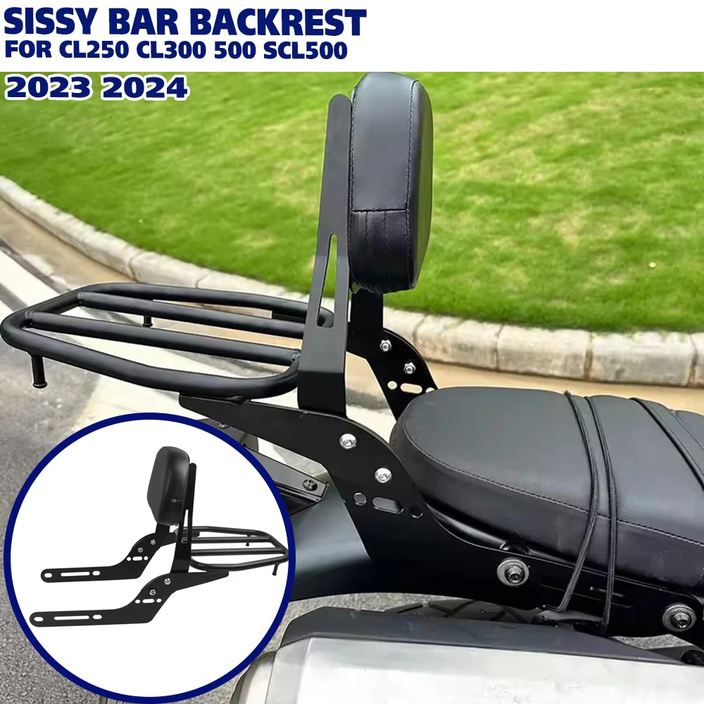 

For Honda CL250 CL500 CL 250 300 CL 500 SCL500 CL300 2023 2024 Motorcycle Rear Detachables Backrest Sissy Bar Luggage Rack Pad