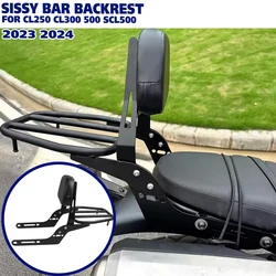 For Honda CL250 CL500 CL 250 300 CL 500 SCL500 CL300 2023 2024 Motorcycle Rear Detachables Backrest Sissy Bar Luggage Rack Pad