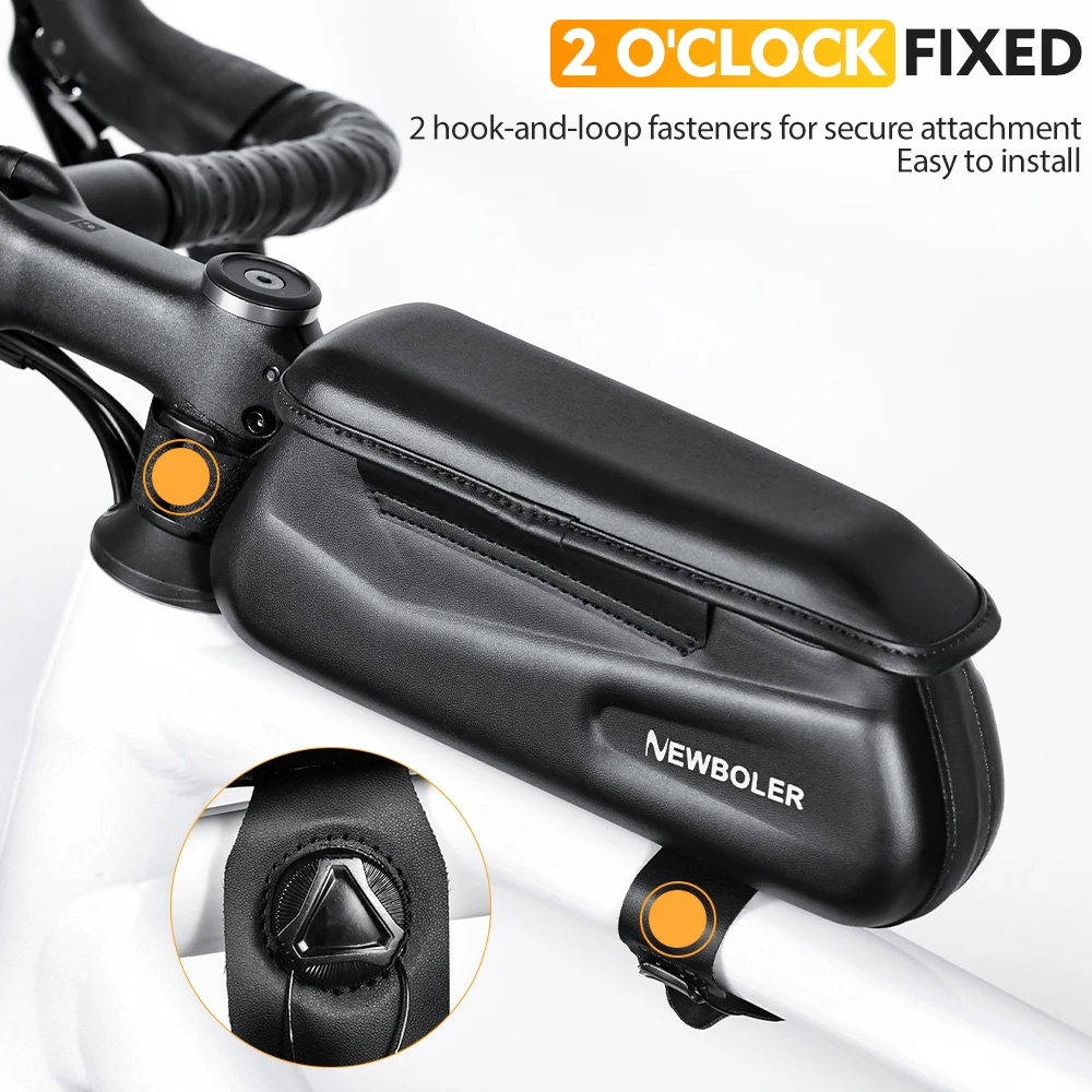 NEWBOLER إطار دراجة هوائية الجبهة كيس أنبوب المغناطيسي المفاجئة إغلاق حقيبة الدراجة مقاوم للماء حقيبة أنبوبية MTB الطريق دراجة أداة حقيبة