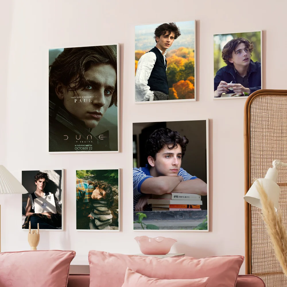 T-timothee C-chalamet Good Quality Prints And Posters Whitepaper Sticker DIY Room Bar Cafe Aesthetic Art Wall Painting