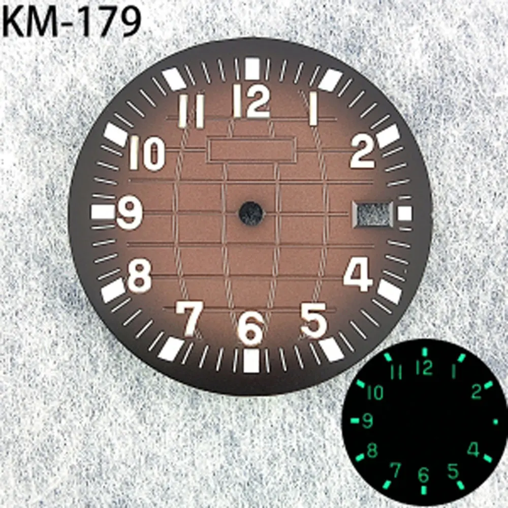 32mmC3 Green Glow in the dark watch dial suitable for NH35 automatic mechanical movement watch accessories custom logo