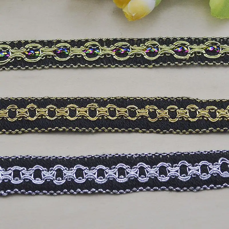 5 Meter/16.4Ft Elke Pack Nieuwe Kant met Kleding Accessoires Gebreide Kant DIY Ambachten Avondjurk Gebogen Rand Stiksels haak Lijn Kant