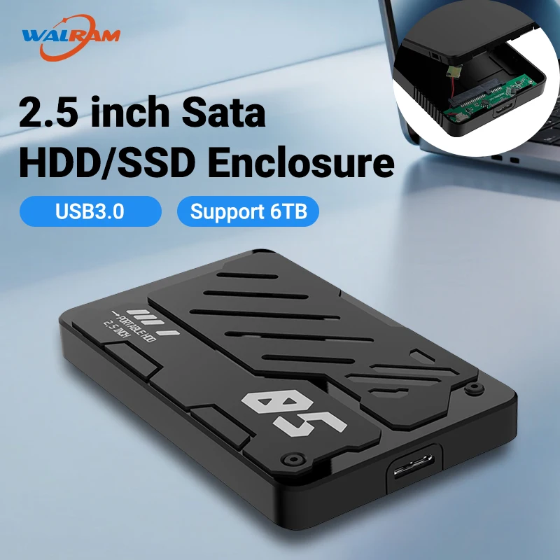 USB 3.0/3.1 HDD Enclosure 6gbps SSD Case External Hard Drive Box SATA to USB3.1 USB3.0 Adapter for Disk HDD Type USB-C Enclosure