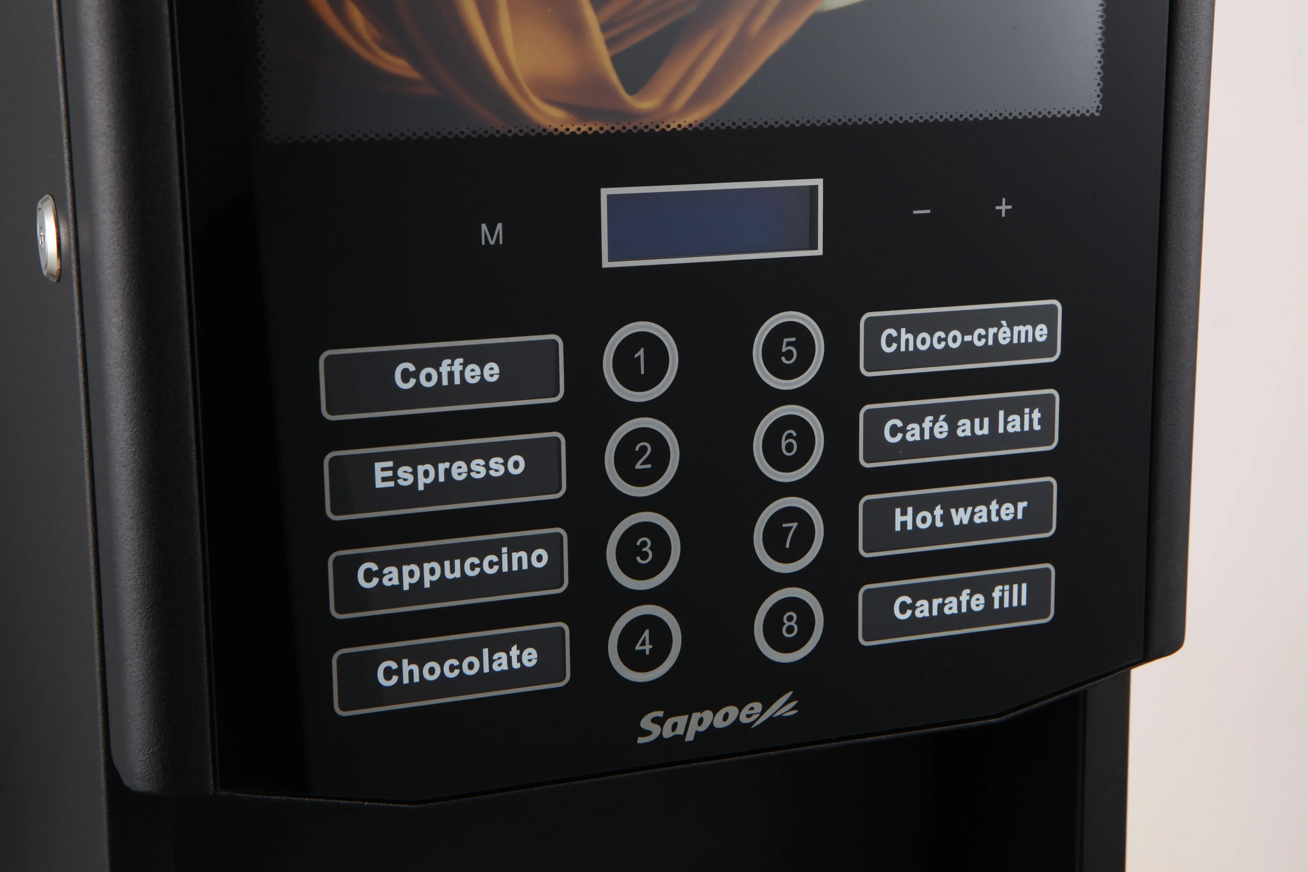 Sapoe 8 Selection Hot Drinks Instant Coffee Vending Machine Commercial Fully Automatic Coffee Machine for Hotel