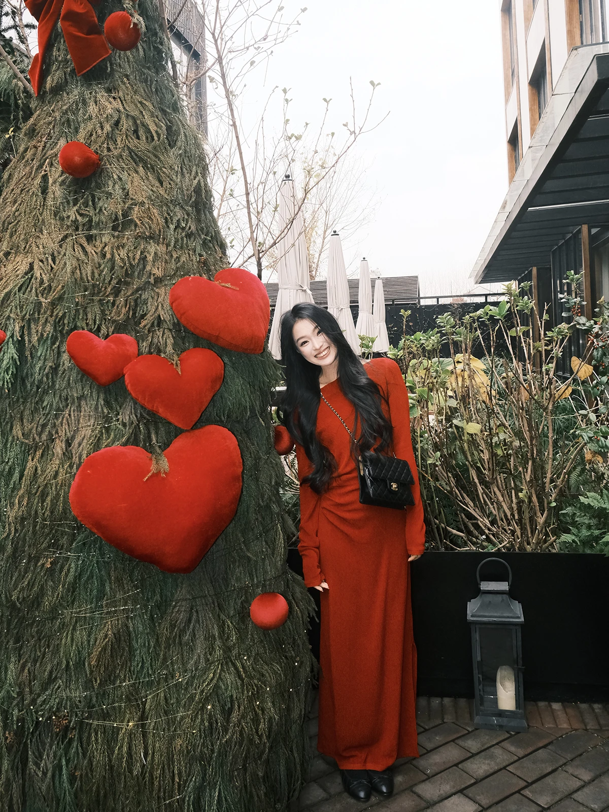 

Ele Long Sve Paris Red Slimming Dr Huang Liang Elovey Casual H-aped Women's Dr Suitable for Wedding Work Dinner