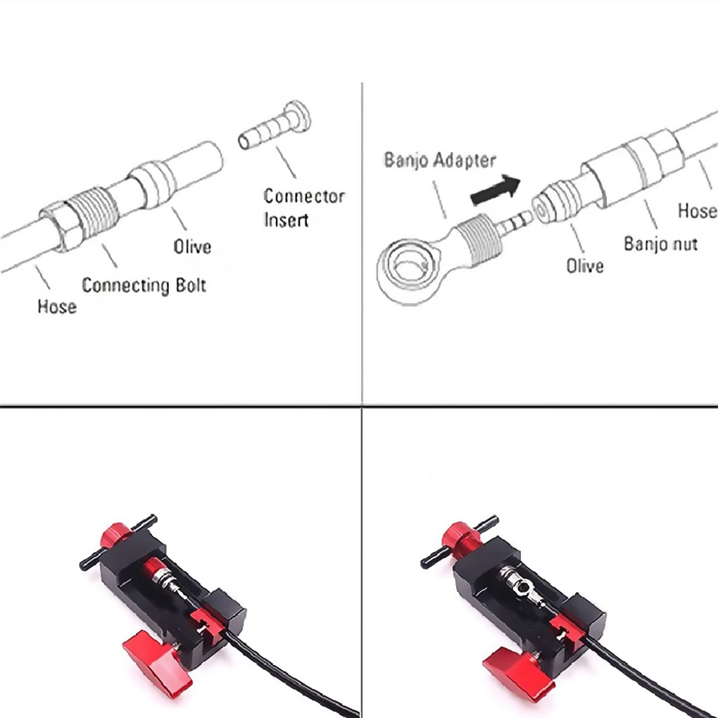 Mountain Oil Needle Olive Heads Disc Brake Hose Connector Spare Parts Replacement for Shimano SLX XT XTR BH-90