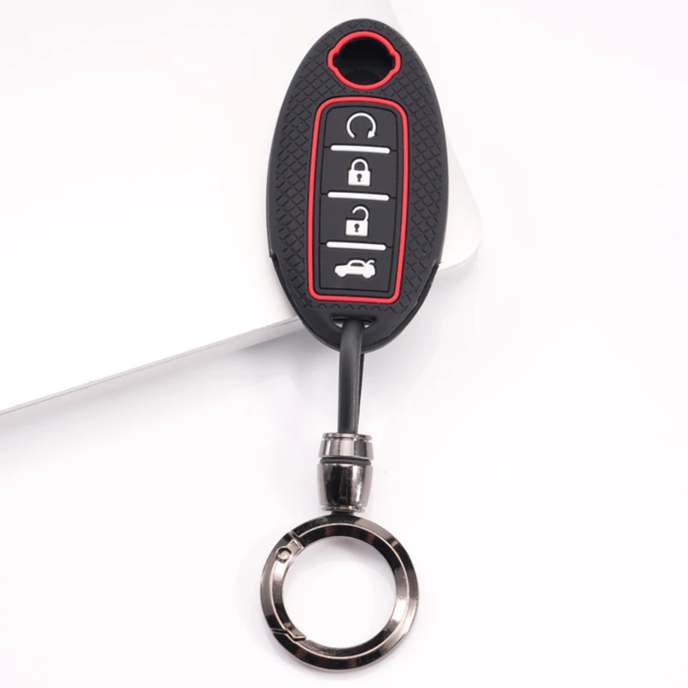 Remote Key Protector With Wrist Strap For Nissan Qashqai X Trail T32 T31 Juke J10 J11 Kicks Tiida Micra Altima Pathfinder Note