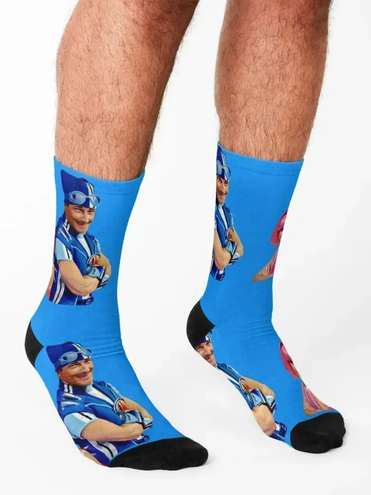 LazyTown: Stephanie & Sportacus Duo Design Socks professional running golf custom essential Socks For Girls Men's