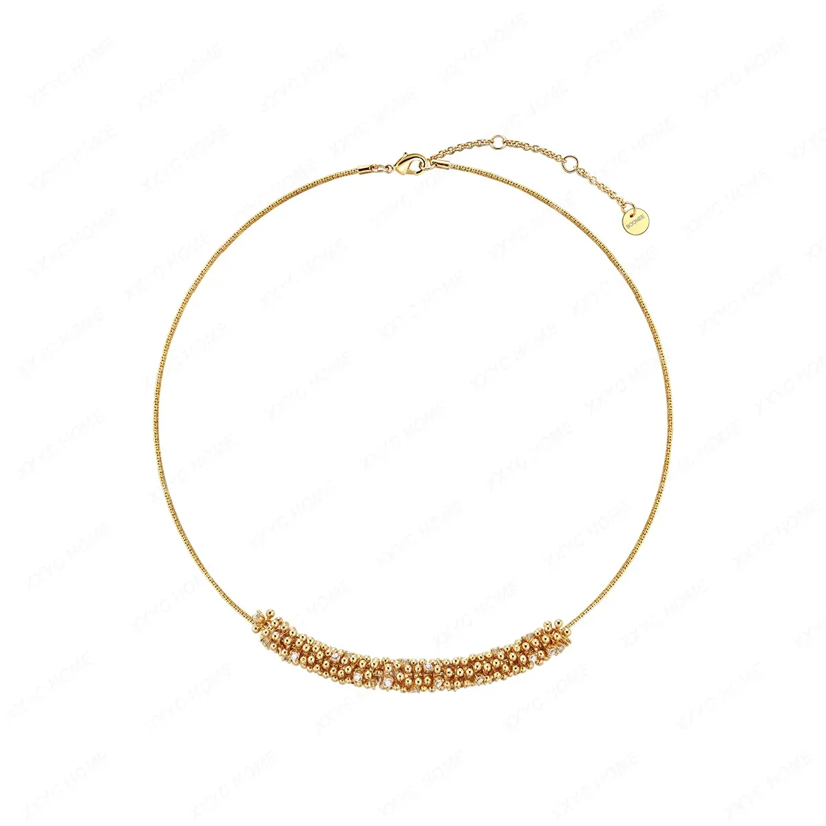 Light luxury temperament zircon necklace women's new popular niche design collarbone chain