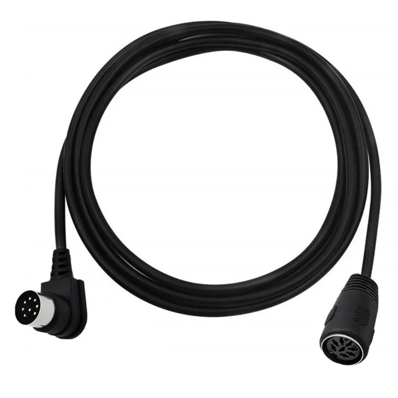 Cable de altavoz Din macho a hembra de 8 pines grande con ángulo de 90 grados para transmisión de señal de alimentación, Audio y vídeo 0,5 m/1,5 m/3m