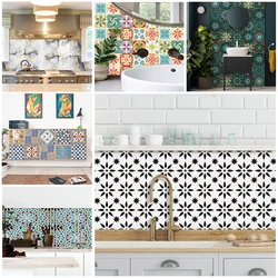 25 styles 10pcs/set Tiles Sticker Kitchen Backsplash Oil-proof Bathroom Decals Peel & Stick Waterproof Art Wallpaper