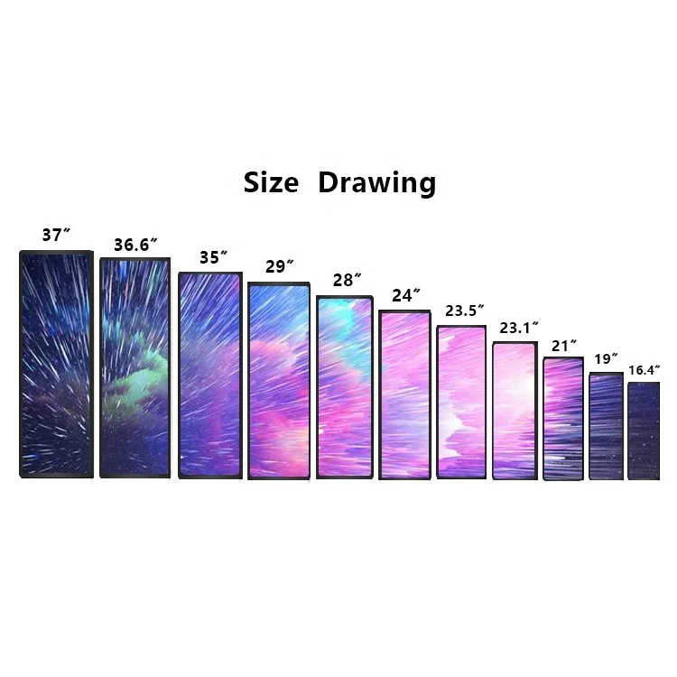 Layar Monitor LCD Ultra Lebar 37 Inci, Rak Display LCD, Layar Android untuk Iklan, Cocok untuk Arcade dan Marquee