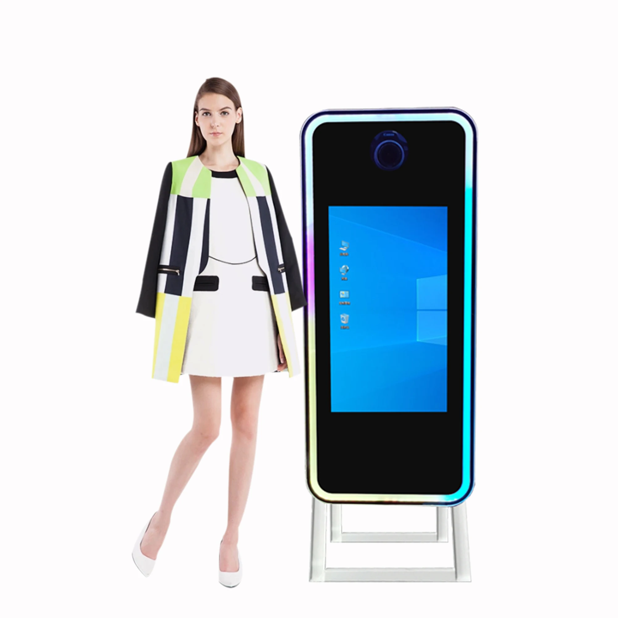 40-дюймовое волшебное зеркало для селфи с программным обеспечением для принтера Touch «все в одном» для свадьбы и мероприятий