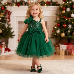 Toddler Tulle Party Baby Girl Dress Fashion 1st Birthday Wedding Prom Dresses Girls Clothes Infant Bow Evening Christmas Costume