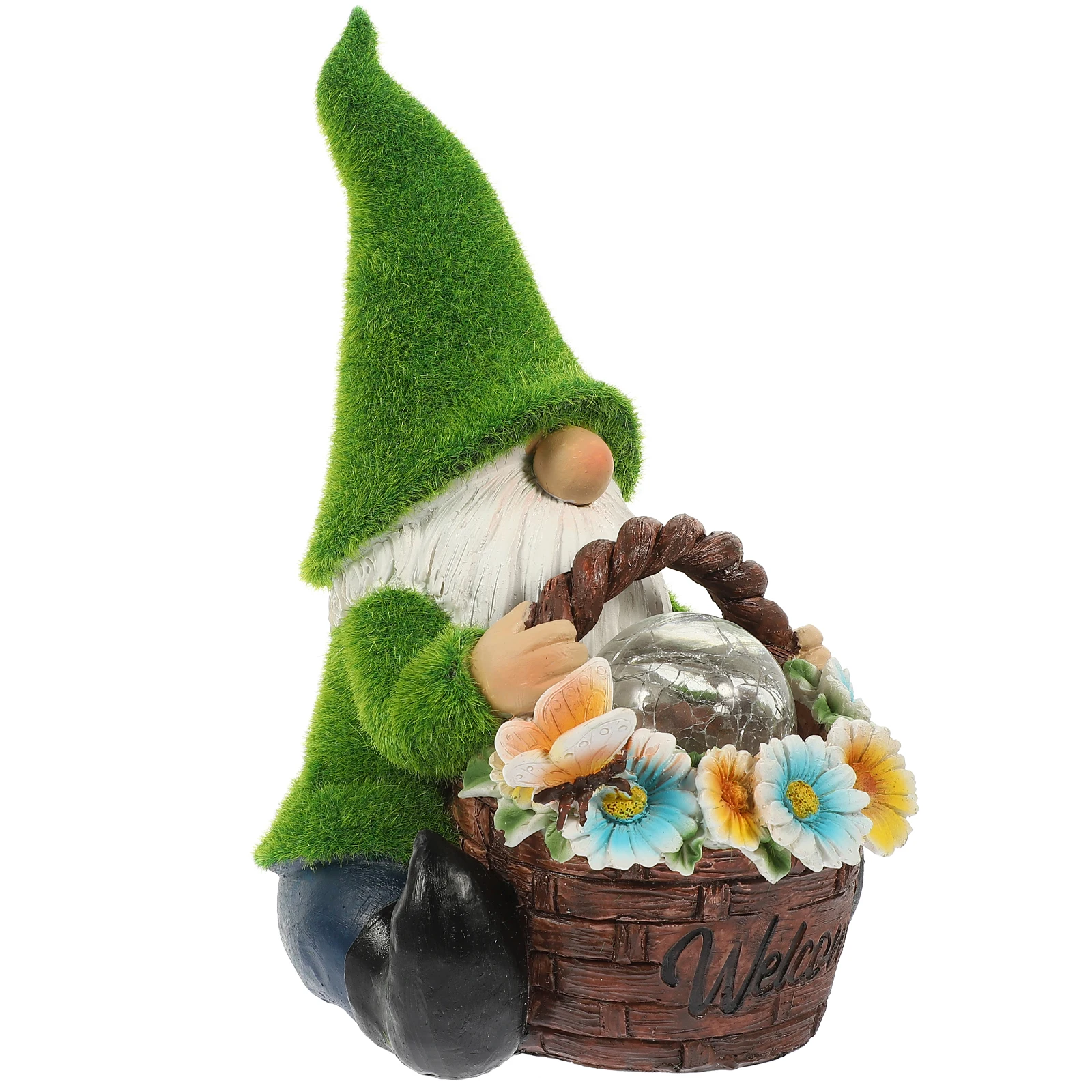 

Solar Powered Gnome Statue Resin Figurine Garden Lawn Decoration Yard nament Patio Adornment Solar Light Sculpture