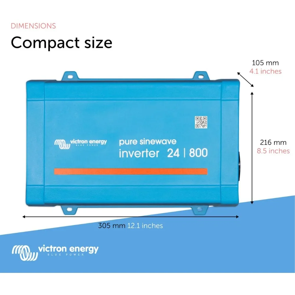 

800VA 24-Volt 120V AC Pure Sine Wave Inverter