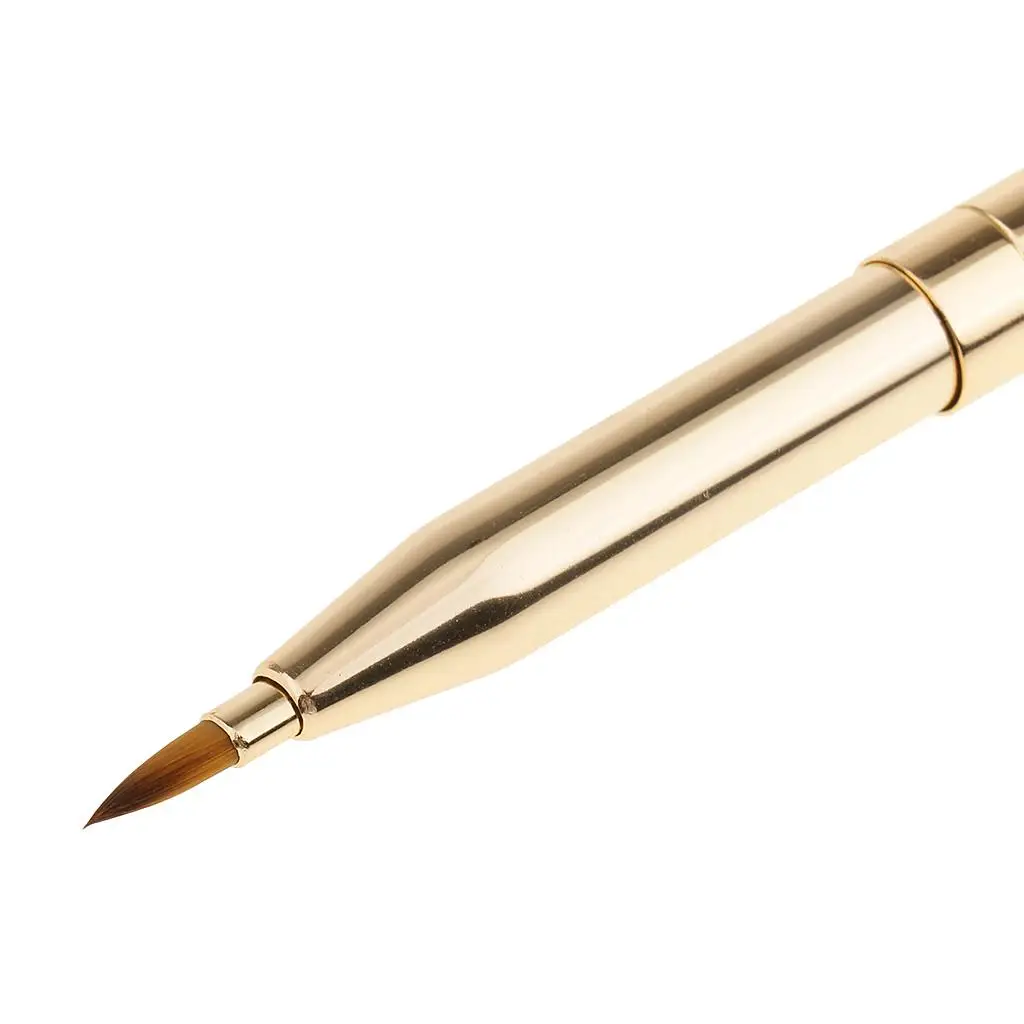 Pennello per labbra retrattile Liner per ombretto a doppia testa Cosmetic Gold