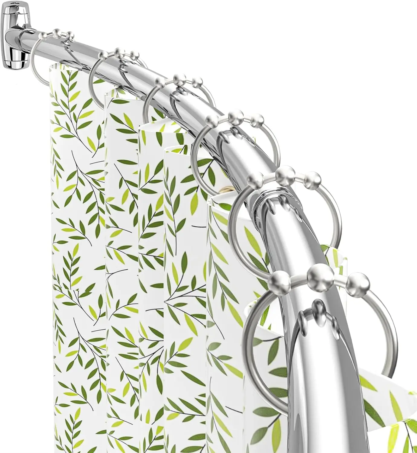 

Изогнутый карниз для душевой занавески - Регулируемый карниз для душевой занавески 38-72 дюйма, изогнутый карниз из нержавеющей стали с защитой от ржавчины