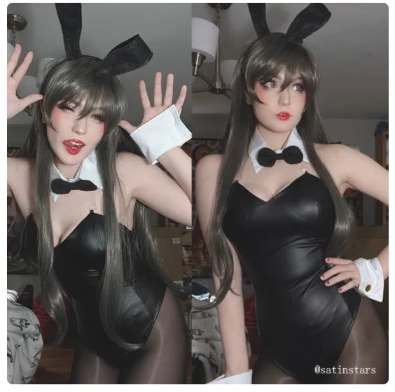 ROLECOS-Costume de Cosplay Anime Sakurajima Mai pour Femme, Combinaison Sexy Noire d'Halloween, Rascal, Lapin, Fille, Senpai Cos, Ne Réplique Pas