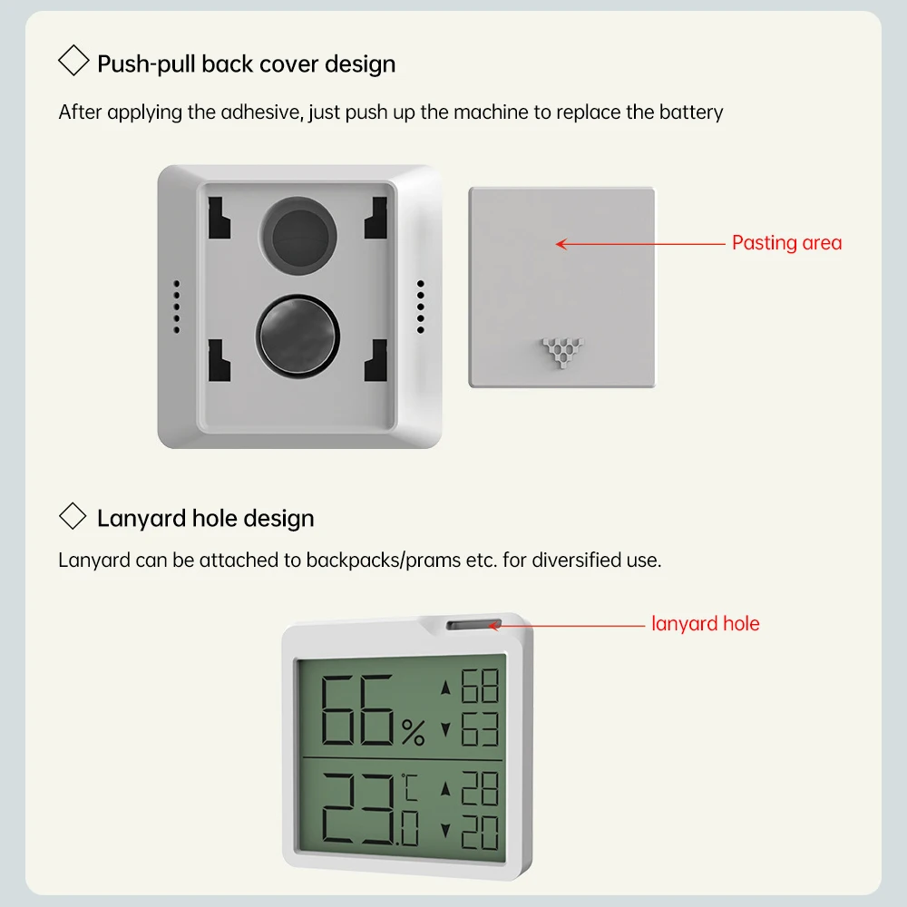 Mini Indoor Thermometer LCD Digital Temperature Indoor Room Temperature And Humidity Meter Sensor Meter Gauge Weather Station