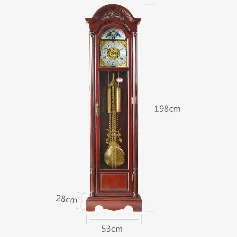 Mechanical Floor Clock New Chinese Retro Vertical Clock Clock Hermle