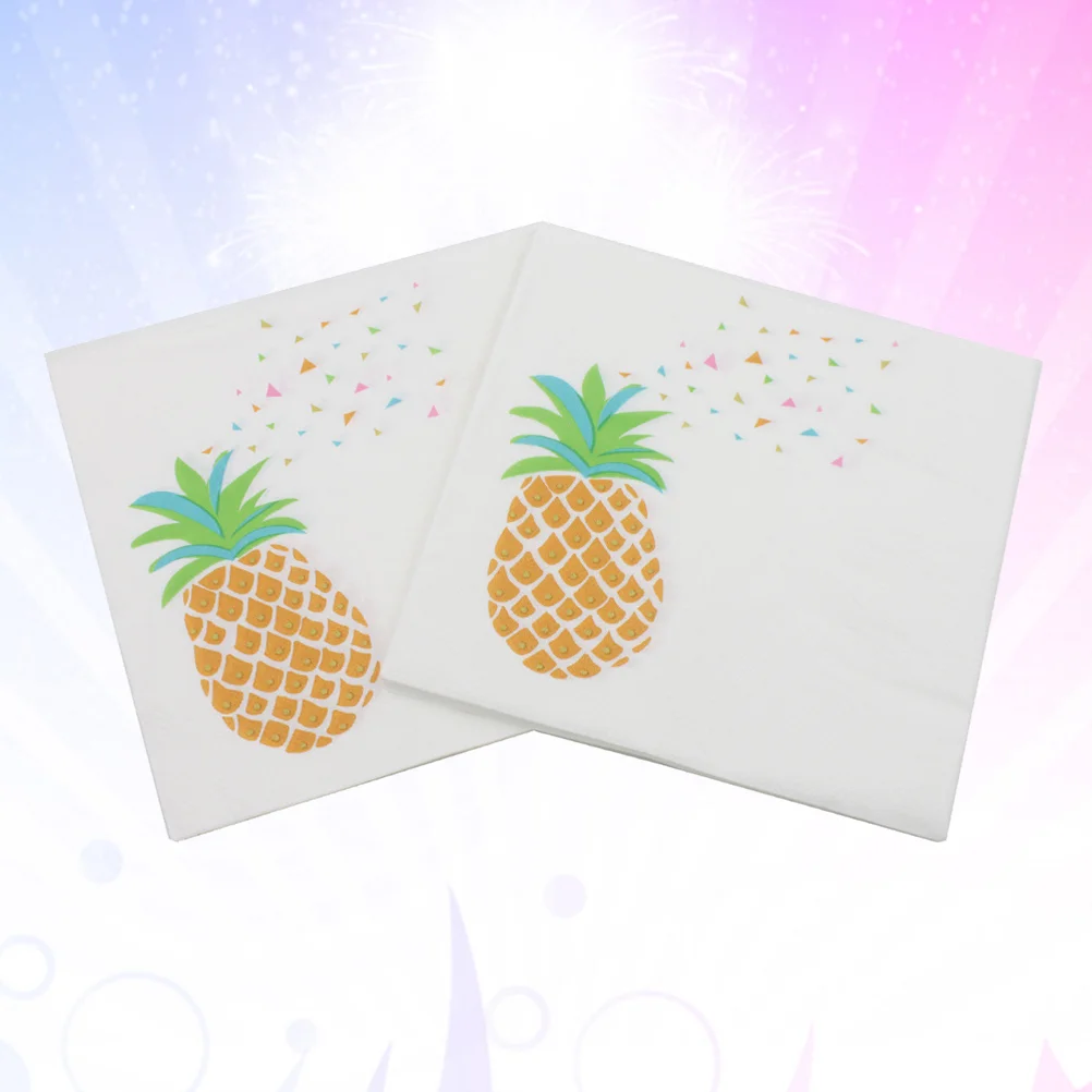 20 Blatt 33x33cm Ananas Druck Serviette Einweg Papiers ervietten Party zubehör für Party Bankett täglichen Gebrauch