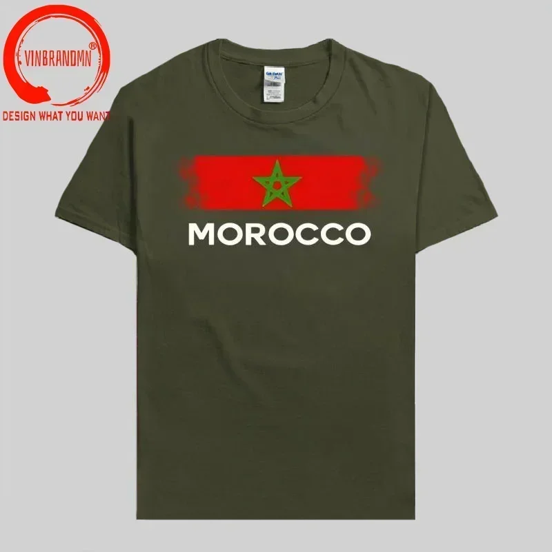 Retro Vintage Flag Morocco T-Shirt Moroccan Flags Gift Soccer Jersey Tops Tee Funny T Shirts Made in Morocco Tee shirt