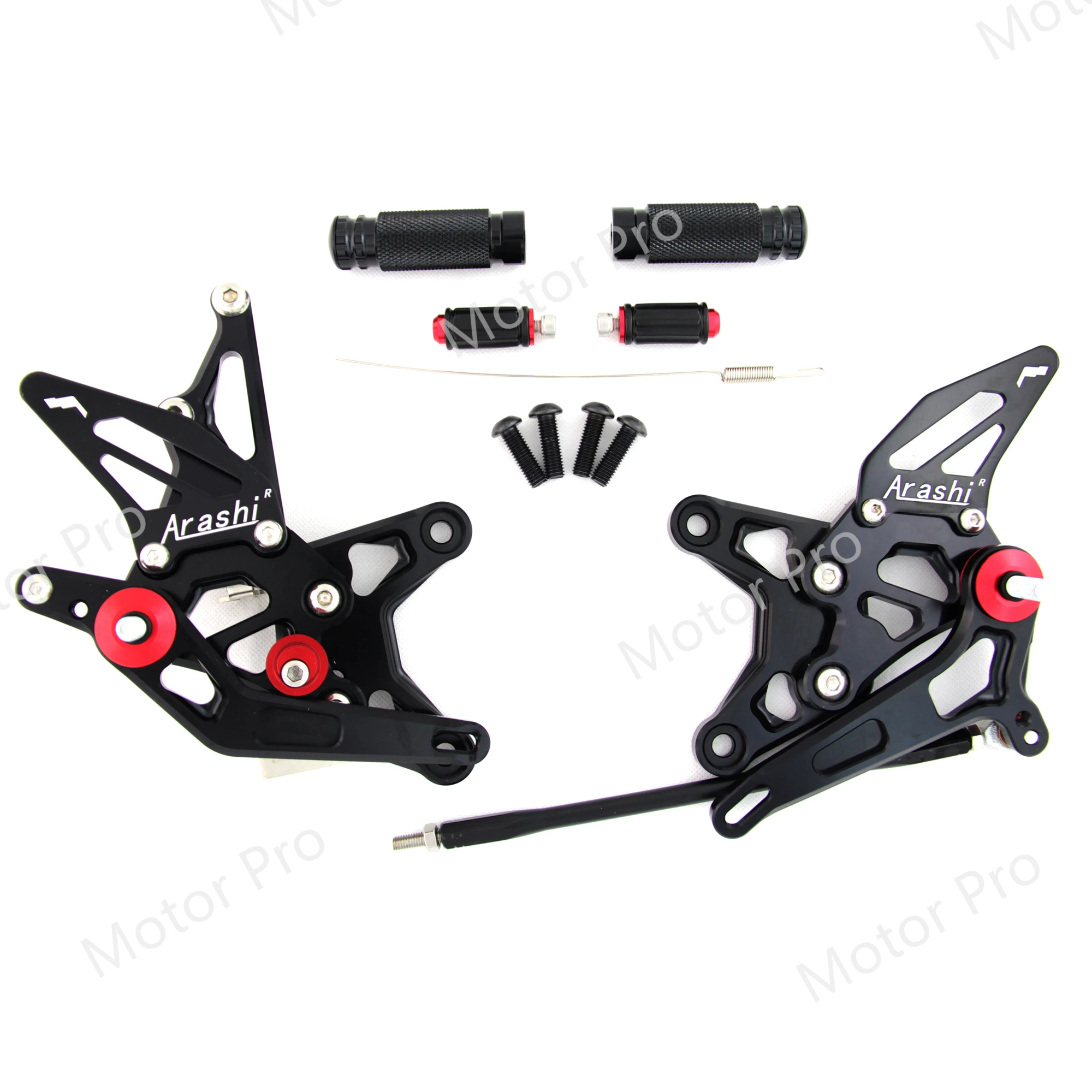 Adjustable Footrests For KAWASAKI NINJA ZX6R 2009 - 2014 QS Motorcycle Foot Peg Rearset Pedal ZX-6R ZX636 ZX 636 2011 2012 2013