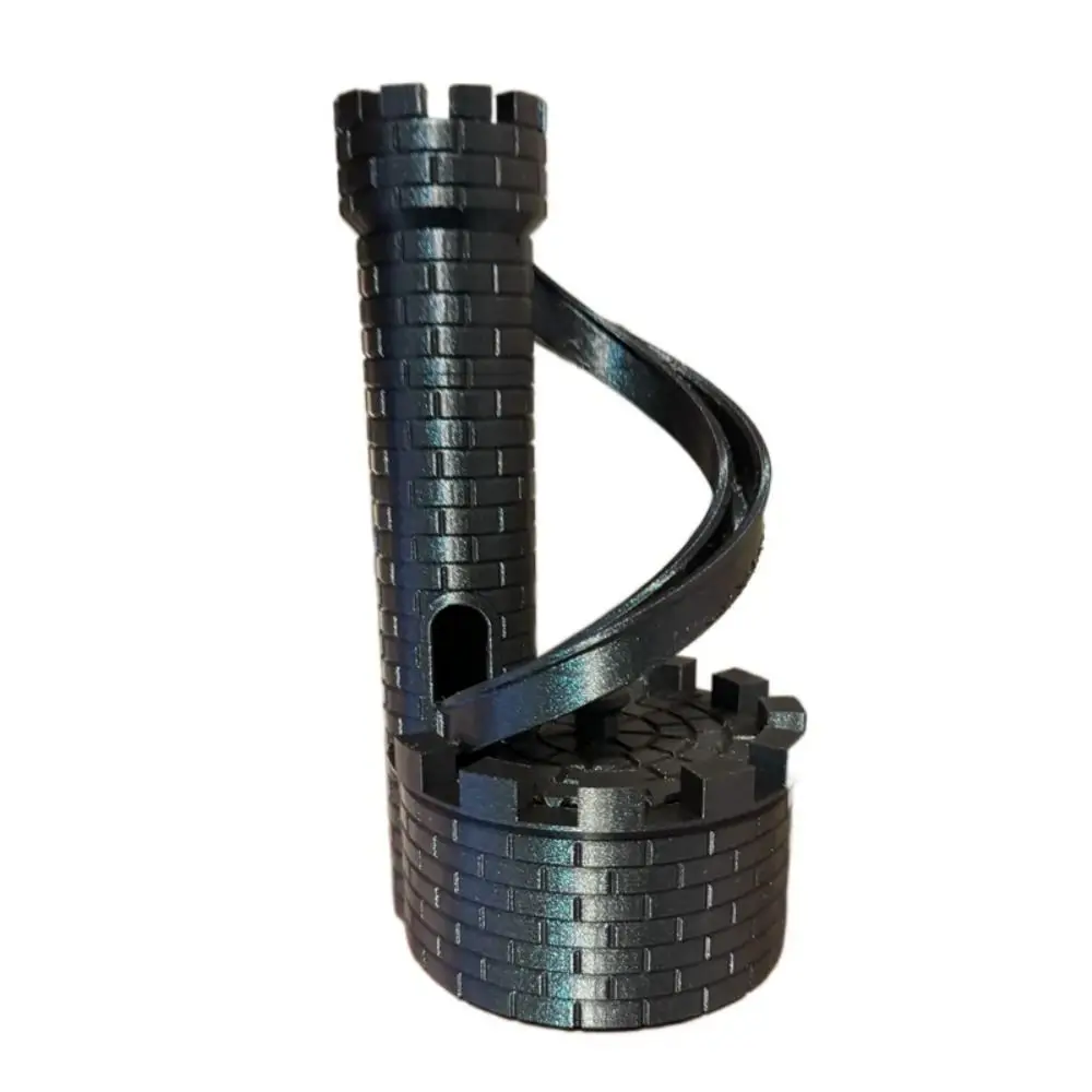 PLA Castle Slide Münzaufbewahrungsbehälter Modell Große Kapazität Castle Tower Sparschwein Spirale 3D-gedruckte Rollturm-Spardosen