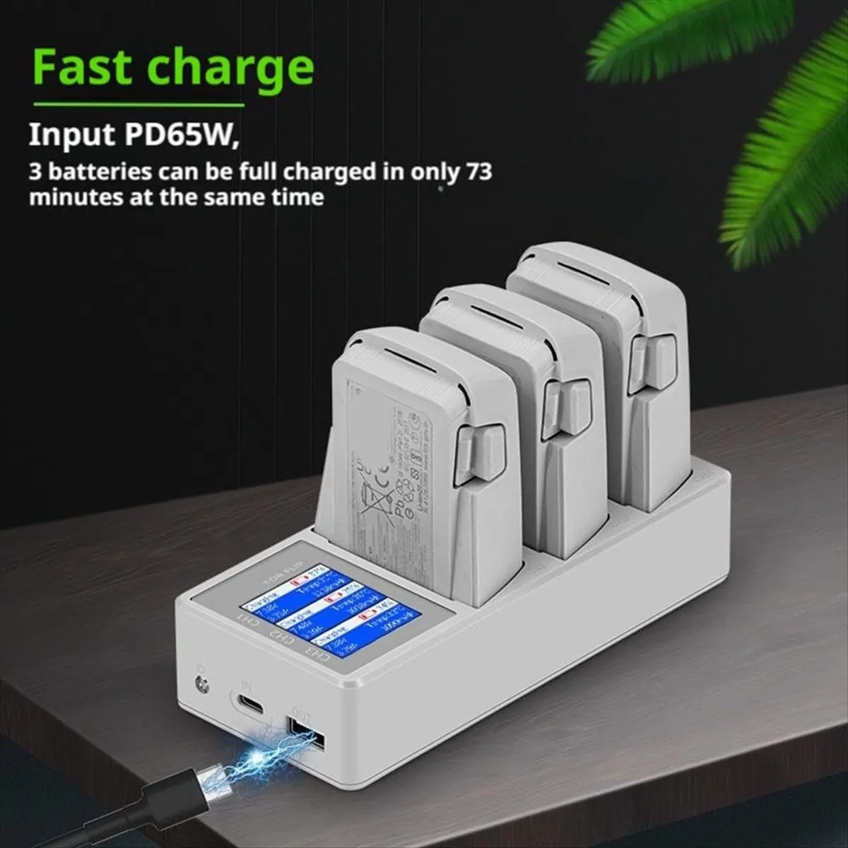 【▶♦△POPULAR PICK】For Double Way Drones Battery Charger with Storage Charge LCD Display for Mini 2, Mini SE Batteries Charging