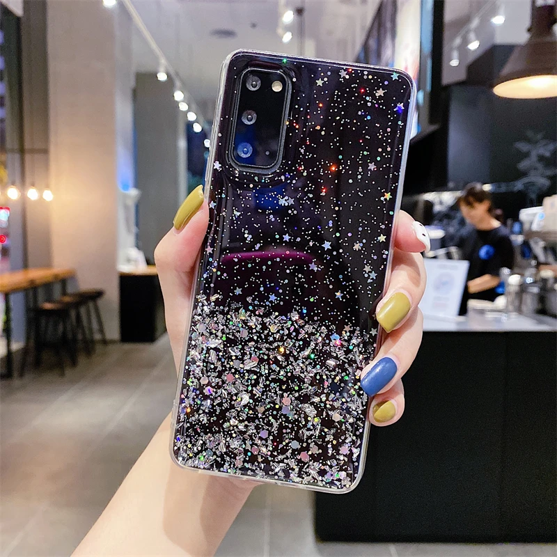 Shiny Bling Glitter Soft Phone Case For Samsung Galaxy A13 A52 A52S A32 A23 A33 A53 A73 A11 A22 A52 A72 A50S A20S Silicone Cover