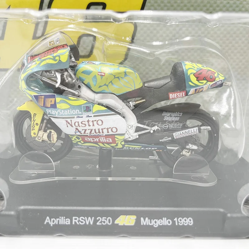 1:18 Diecast Motorcycle Model Toy Aprilia RSW 250 lmola 1998/ Mugello 1999 Replica For Collection