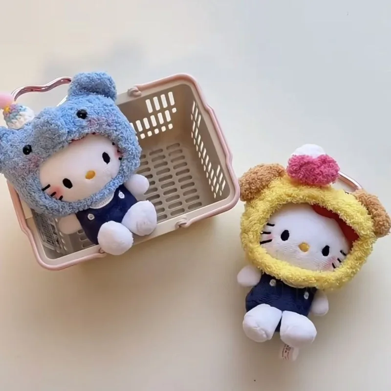 10 cm/3,93 in Hallo Kitty Anime Plüsch Anhänger Cartoon Puppe Rucksack Baumwolle Schlüsselring Zubehör Ornamente Peripheriegeräte Geburtstag Geschenk