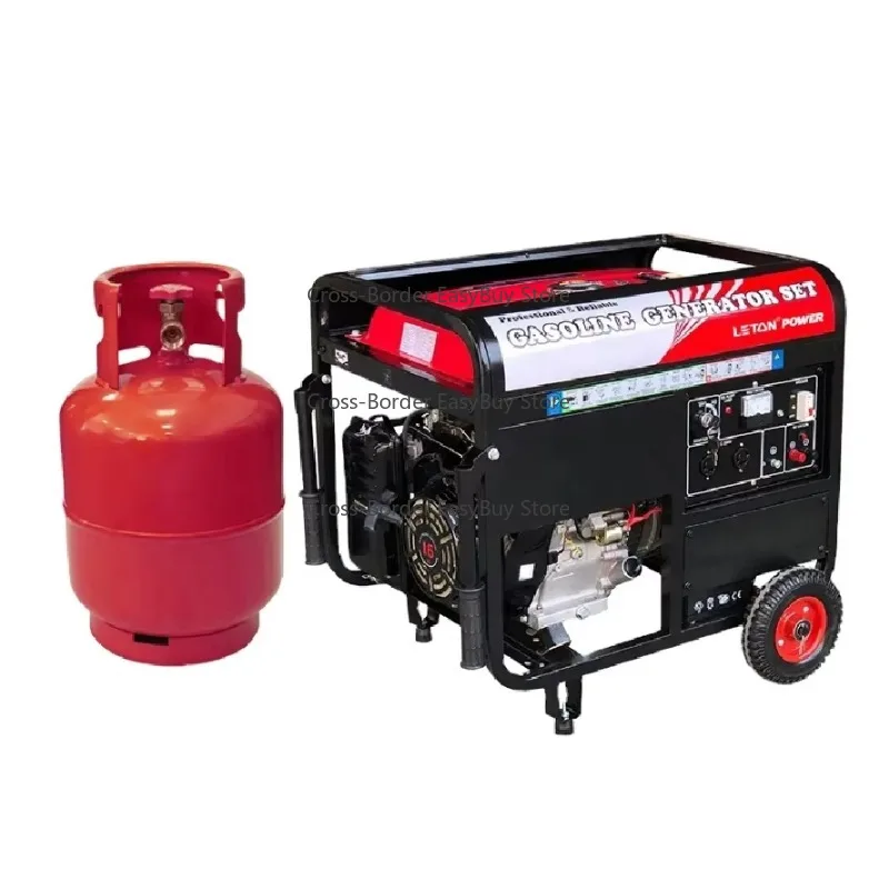 เครื่องกำเนิดไฟฟ้าอินเวอร์เตอร์แบบเงียบพิเศษ 5kva ใช้เชื้อเพลิงได้สองชนิด สตาร์ทแบบรีโมท 2kw 3kw 5Kw 5Kva 5.5Kw ใช้แก๊ส LPG สำหรับใช้ในบ้าน