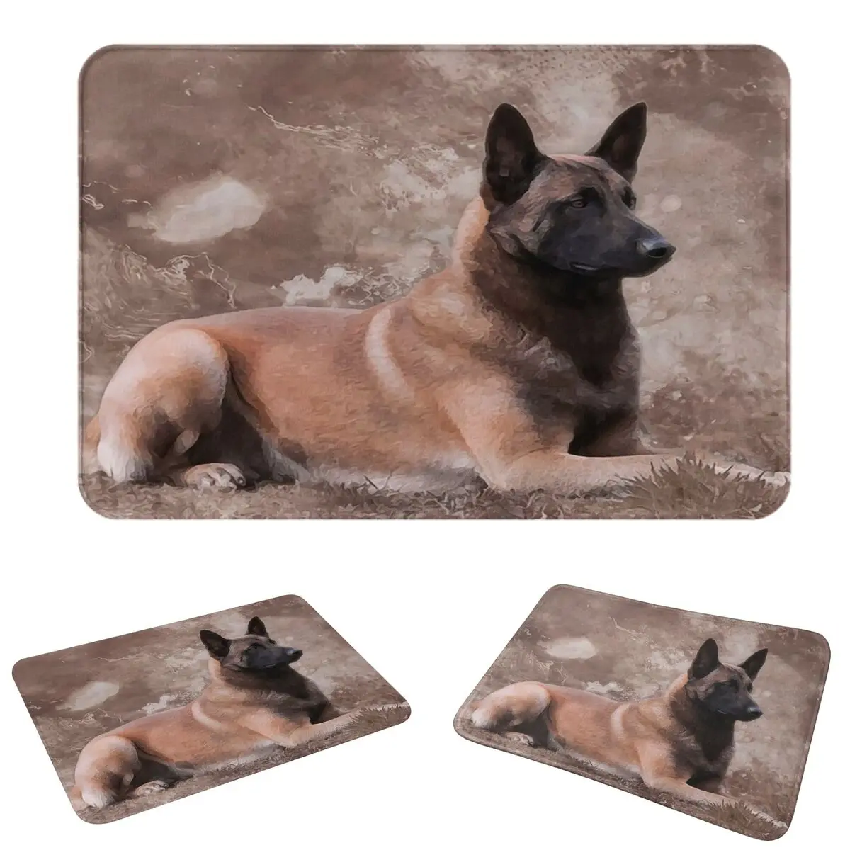 Belgian Shepherd Dog Malinois Mechelaar Non-slip Doormat Washable Carpet Rug for Kitchen Entrance Home Living room Footpad Mats