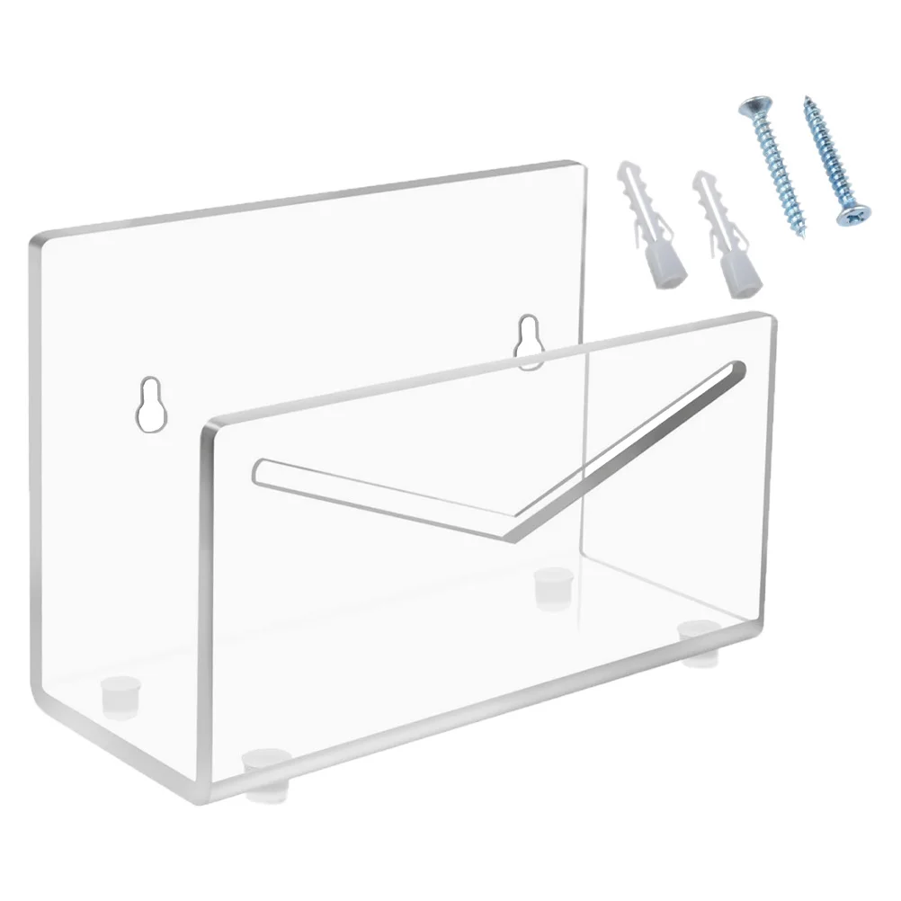 

1Set Clear Acrylic Desktop Mail Organizer for Table Letters Envelopes Documents Storage Holder Rack Office School Home Use