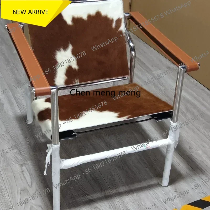 Italian Super Simple Casual Chair Living Room Light Luxury Stainless Steel Cafe Negotiation Living Room Bedroom makeup chair