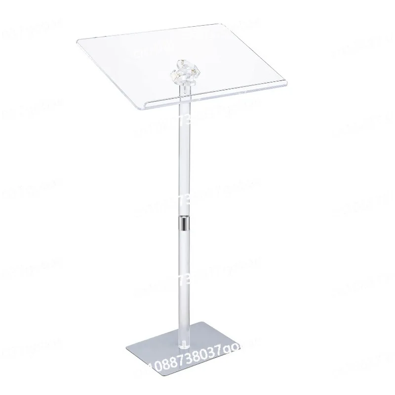 Acrylic podium, consultation desk, transparent light organic glass podium, suitable for speech hosting, wedding emcee