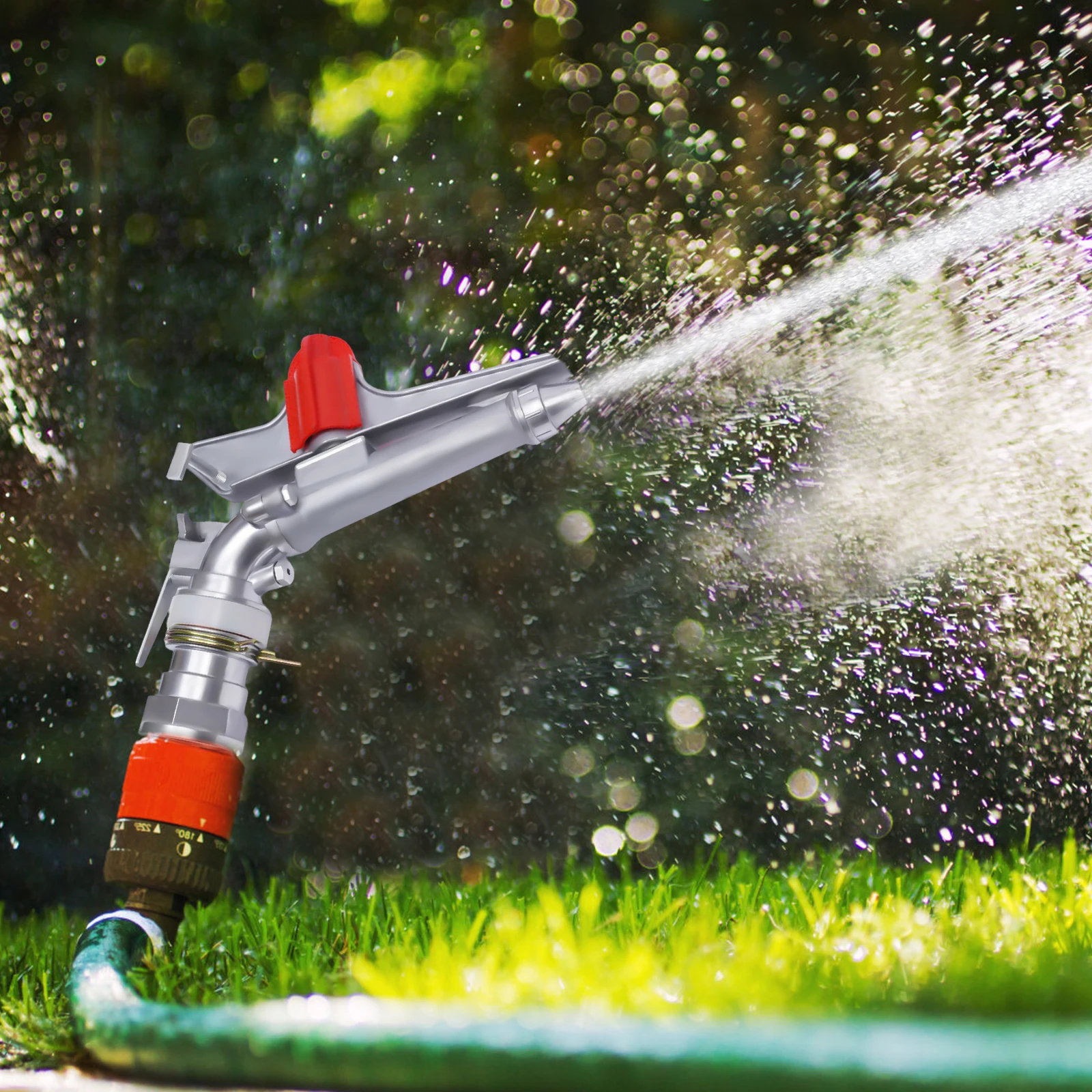 

Adjustable 360° Rotary Agriculture Irrigation Spray Sprinkler for Farms, Orchards, Tea Gardens, Forestry, Seedlings, Wheat
