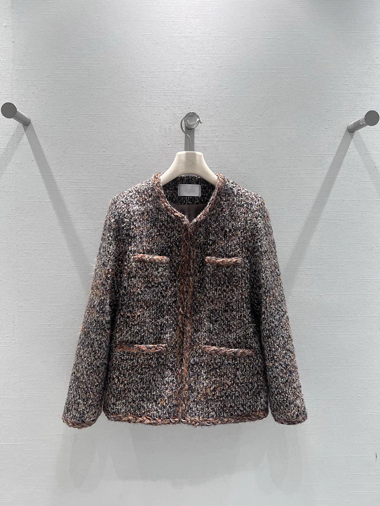 SVORYXIU الخريف الشتاء نمط جديد الترفيه نمط جيوب مزدوجة صف واحد مشبك الحياكة معطف امرأة موضة سترة دافئة معطف #1