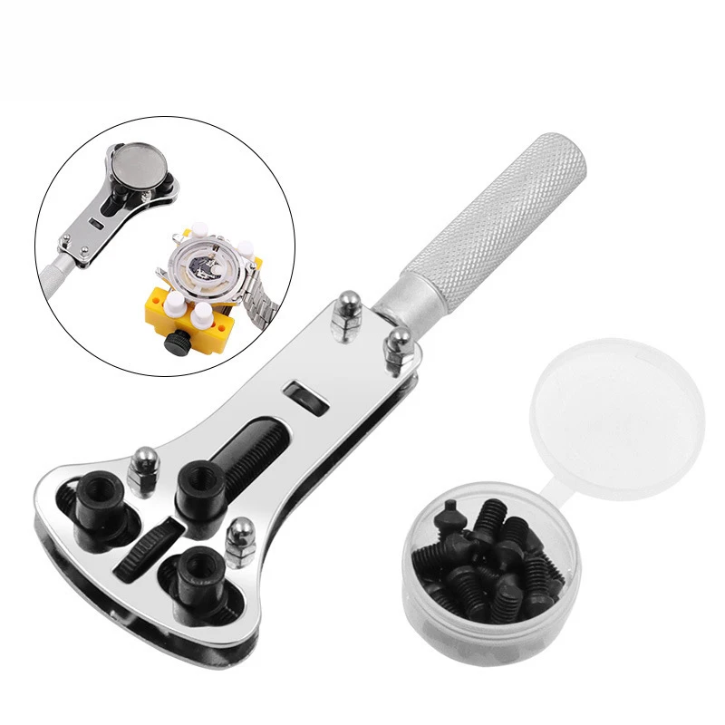 Watch Repair Tool Waterproof Screw Adjustable 3 Claws Back Case Opener Wrench Remover Watch Battery Press Closer Remover Wrench