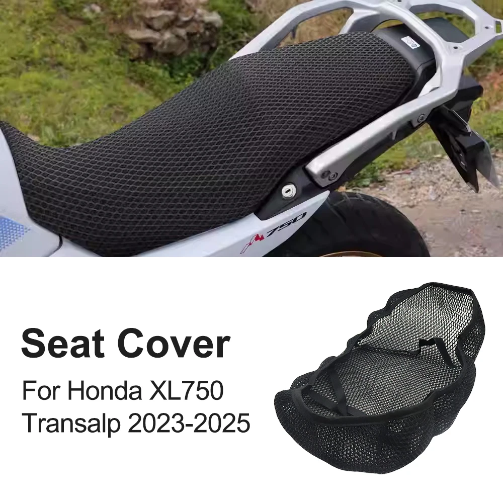 

Для мотоцикла Honda XL750 XL 750 Transalp 2023-2025: Чехол на сиденье из 3D сетчатой ткани, нескользящий, дышащий, защитная подушка
