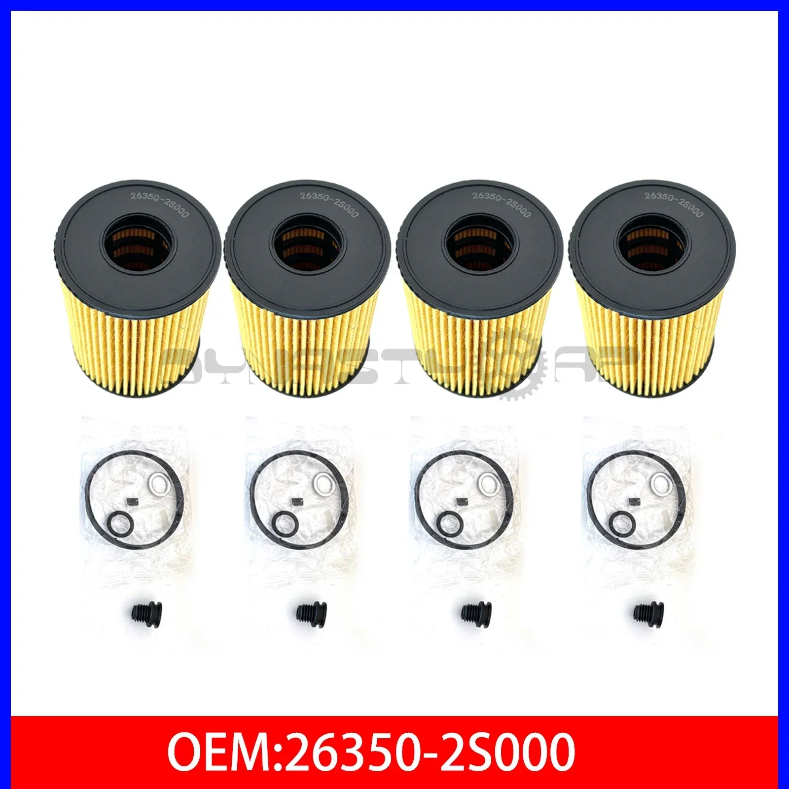 

Масляные Фильтры для двигателя 26350-2S000 4 шт. для 2020-2024 Hyundai Kia 2.5L 263502S000