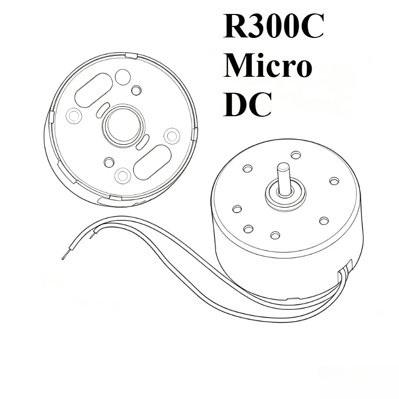 2PCS/Lot R300C Micro DC small motor DIY handmade Mini Solar Cap Fan USB high speed belt cable Small Motor R300C belt cable