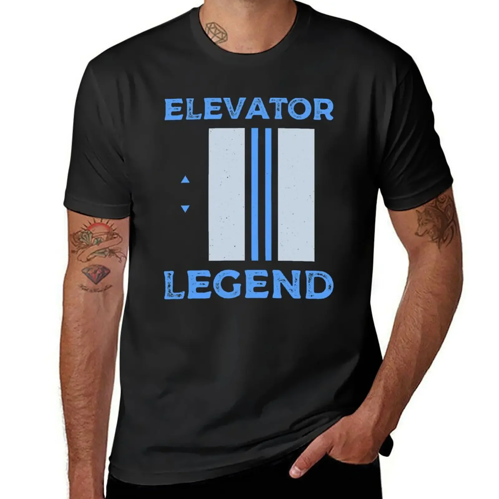 Funny Elevator T-Shirt customs design your own Blouse Men's cotton t-shirt