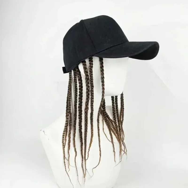 Verano Unisex señora hombres gorra de béisbol sombrero con rastas peluca Hip-Hop Punk pelo sucio trenza viseras sombreros